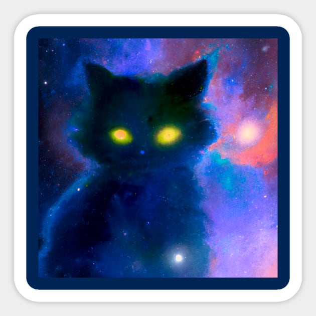 Cosmos Cat is Always Watching Sticker by Star Scrunch